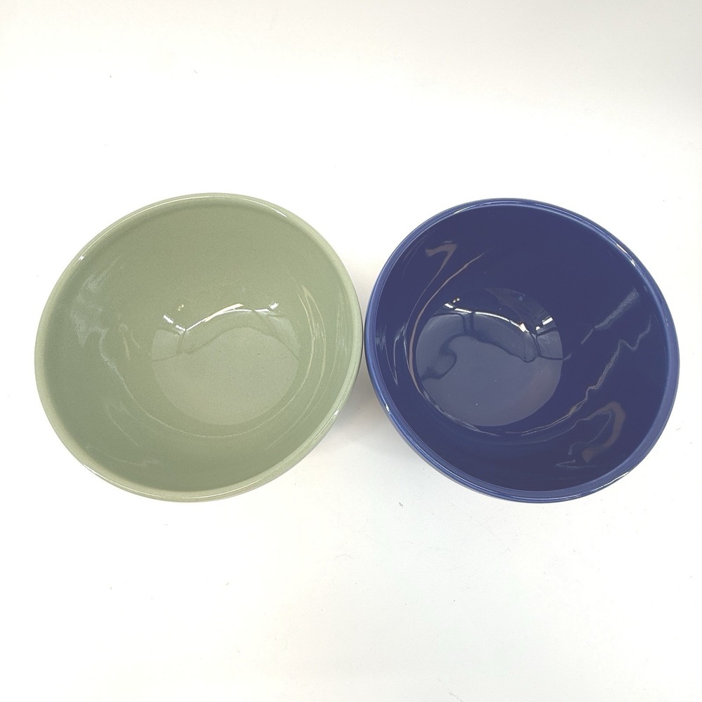 Lot of 2 PIER 1 Ironstone New Essentials Azure Cereal Bowls 5.75" Brazil RARE - Picture 6 of 12